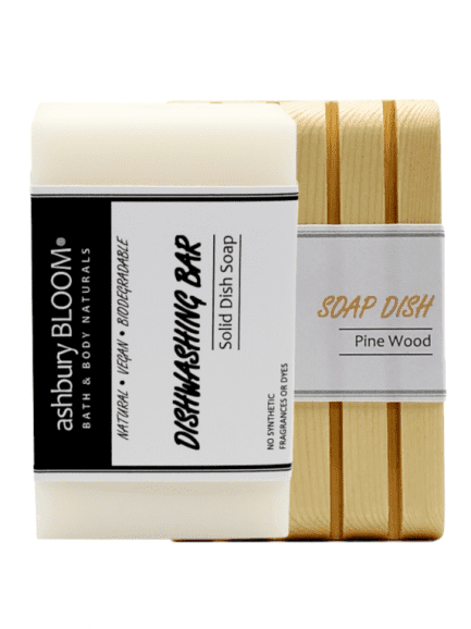 Dishwashing Bar Soap + Soap Dish Bundle by ashbury BLOOM