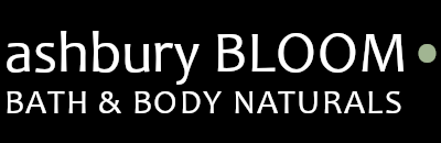 ashbury BLOOM logo. Bath & Body Natural and handmade products available across Canada & the US
