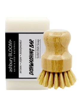 Dishwashing Bar Soap + Scrubber Brush